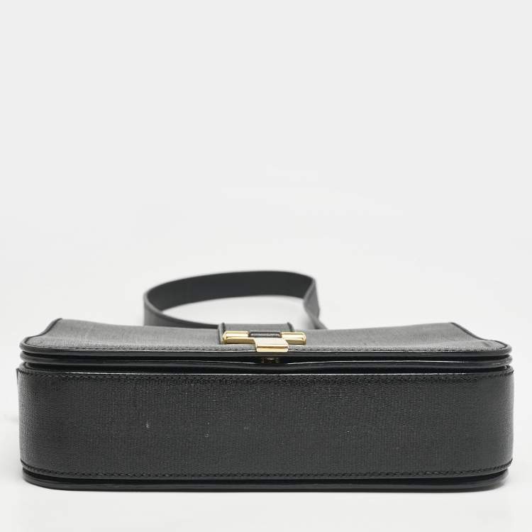 مملوكة مسبقًا Saint Laurent Black Leather Medium Chyc Flap Bag