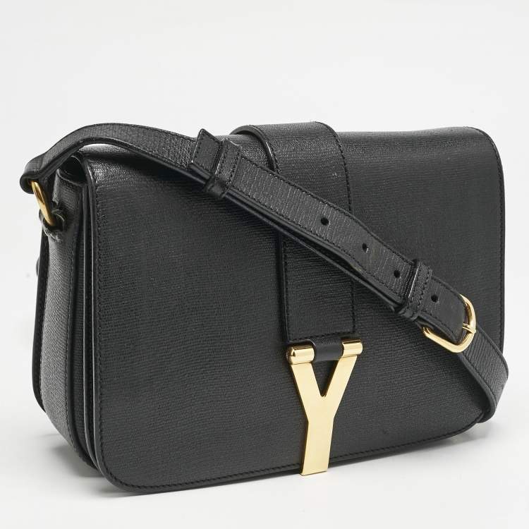 مملوكة مسبقًا Saint Laurent Black Leather Medium Chyc Flap Bag