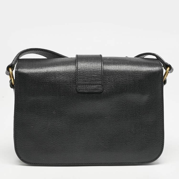 مملوكة مسبقًا Saint Laurent Black Leather Medium Chyc Flap Bag
