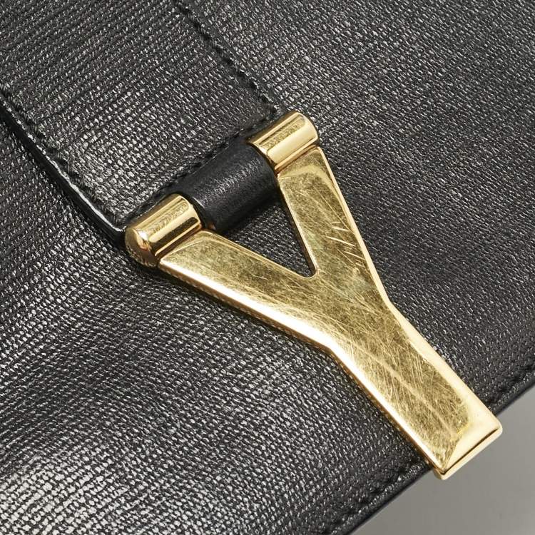مملوكة مسبقًا Saint Laurent Black Leather Medium Chyc Flap Bag