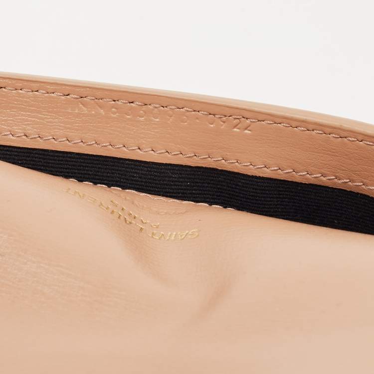 مملوكة مسبقًا Saint Laurent Beige Leather Cassandre Phone Holder w/Strap