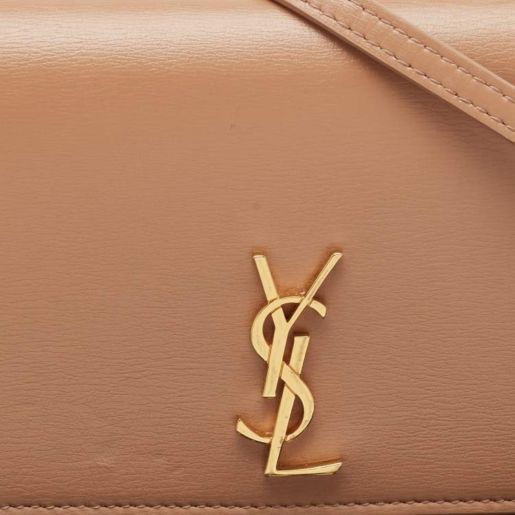 مملوكة مسبقًا Saint Laurent Beige Leather Cassandre Phone Holder w/Strap