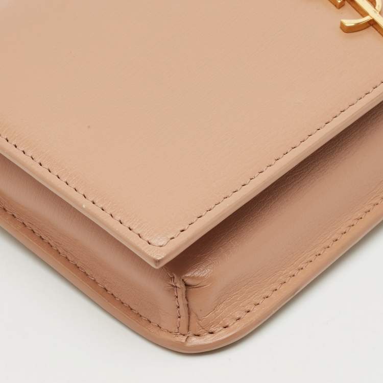 مملوكة مسبقًا Saint Laurent Beige Leather Cassandre Phone Holder w/Strap