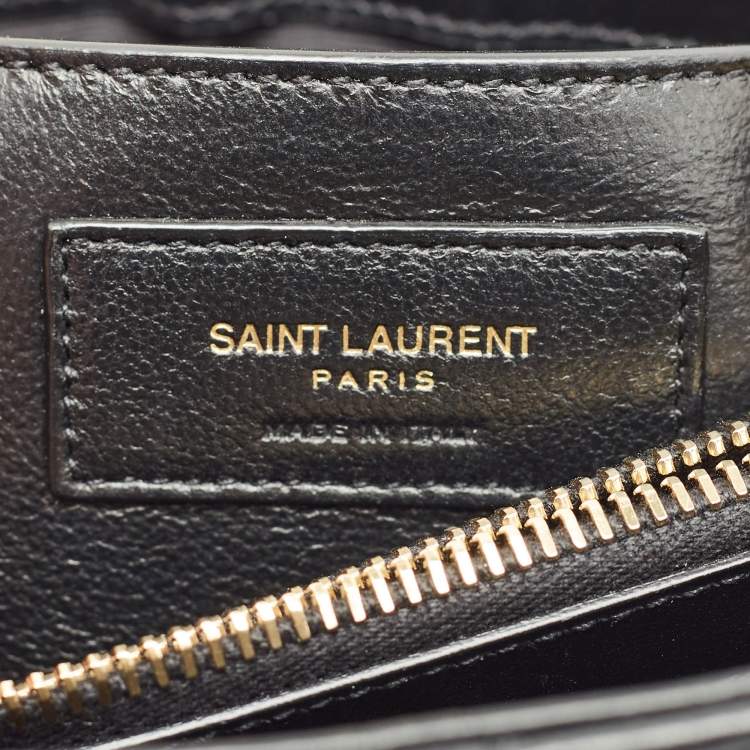 Pre Owned Saint Laurent Black Quilted Leather Small Loulou Shoulder Bag