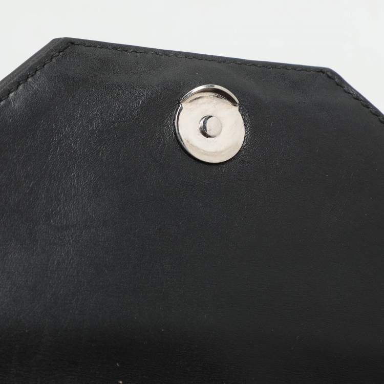 Pre Owned Saint Laurent Black Leather Betty Studded Flap Shoulder Bag