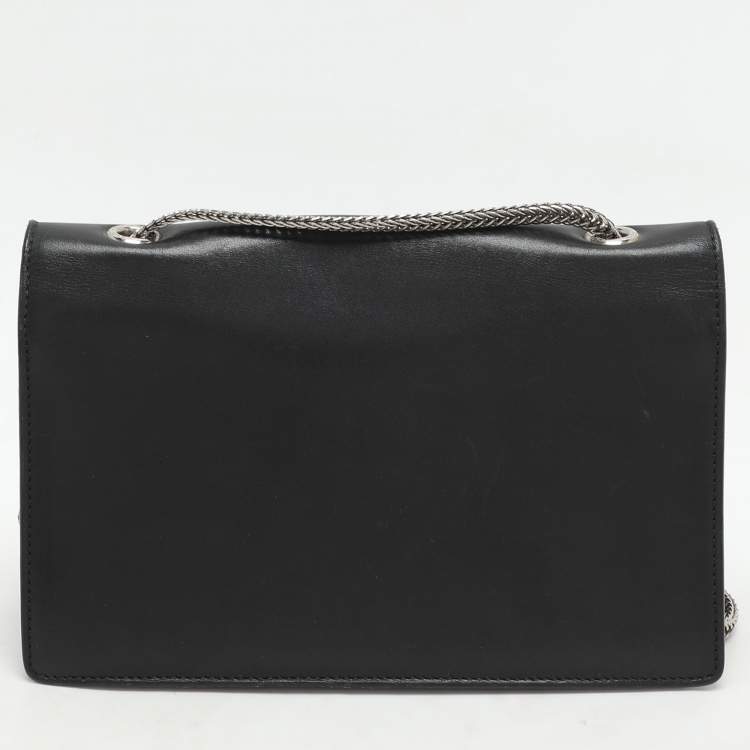 Pre Owned Saint Laurent Black Leather Betty Studded Flap Shoulder Bag