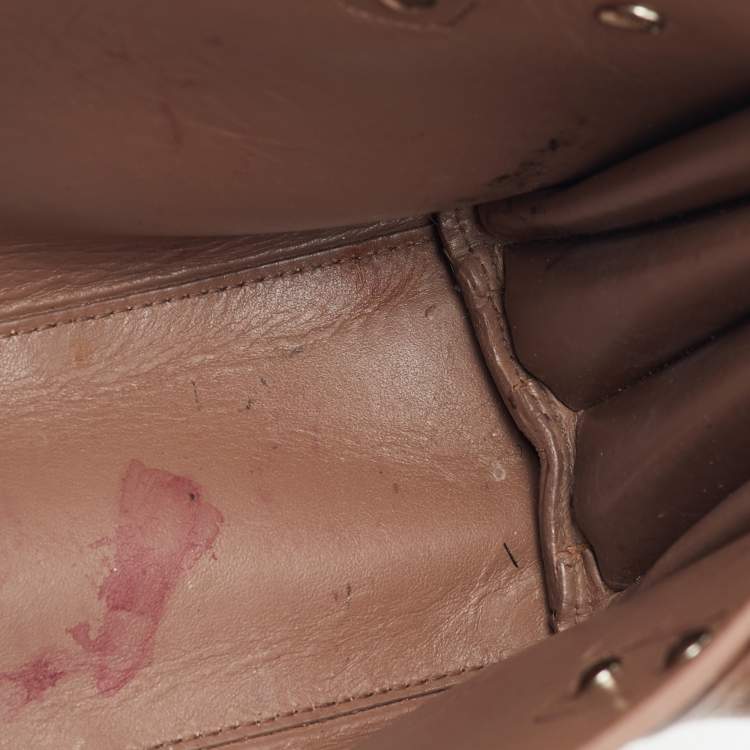 Pre Owned Saint Laurent Dusty Pink Leather Nano Classic Sac De Jour Tote