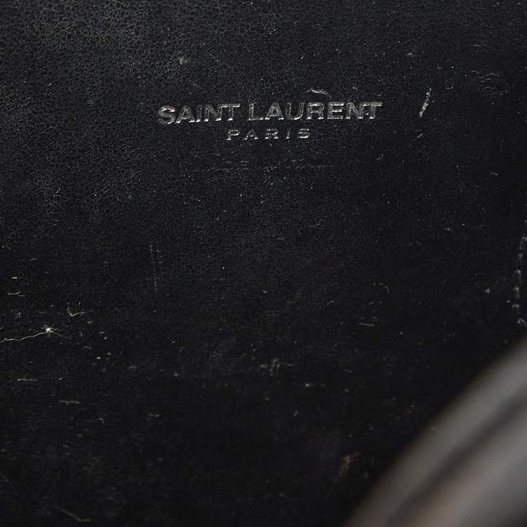 Pre Owned Saint Laurent Black Croc Embossed Leather Nano Classic Sac De Jour Tote