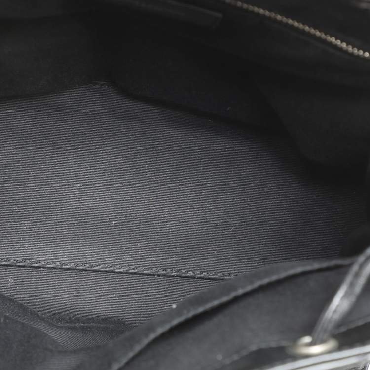 Pre Owned Saint Laurent Black Y Quilted Leather Loulou Backpack