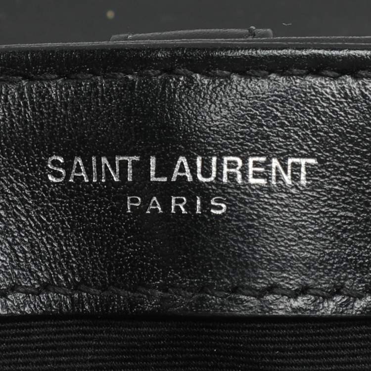 Pre Owned Saint Laurent Black Y Quilted Leather Loulou Backpack