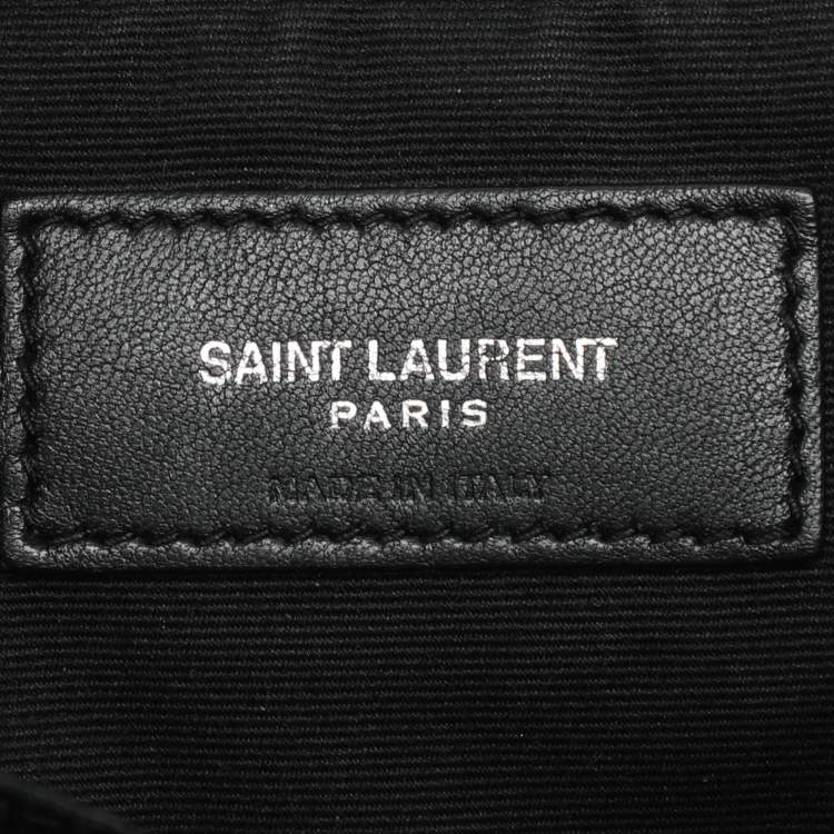 Pre Owned Saint Laurent Black Y Quilted Leather Loulou Backpack