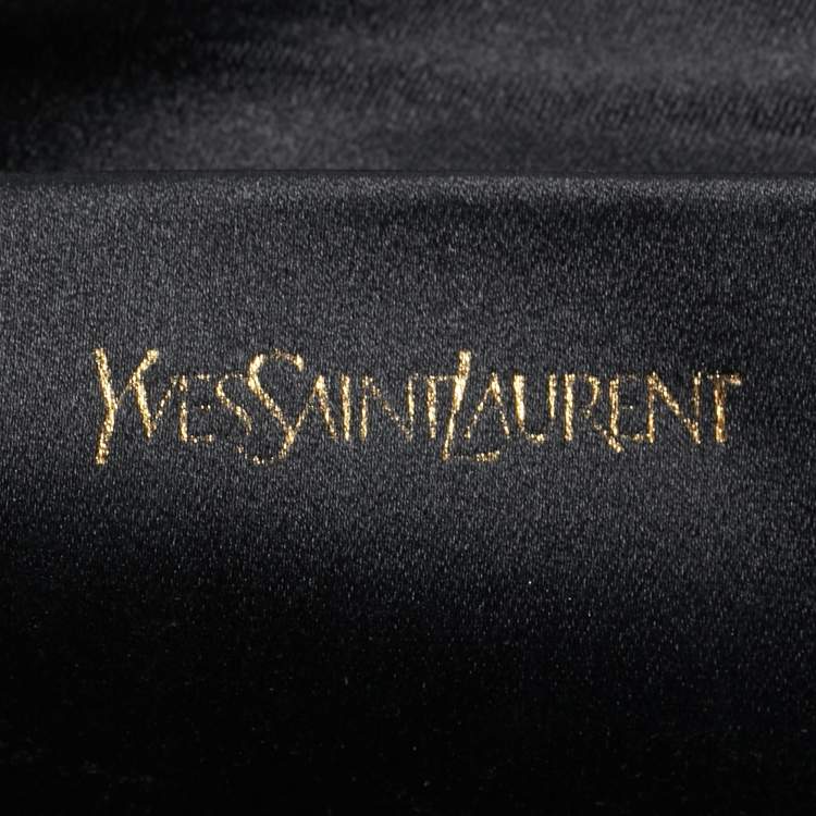 Pre Owned Saint Laurent Black Patent Leather Belle De Jour Clutch