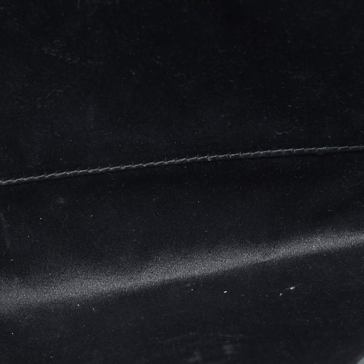 Pre Owned Saint Laurent Black Patent Leather Belle De Jour Clutch
