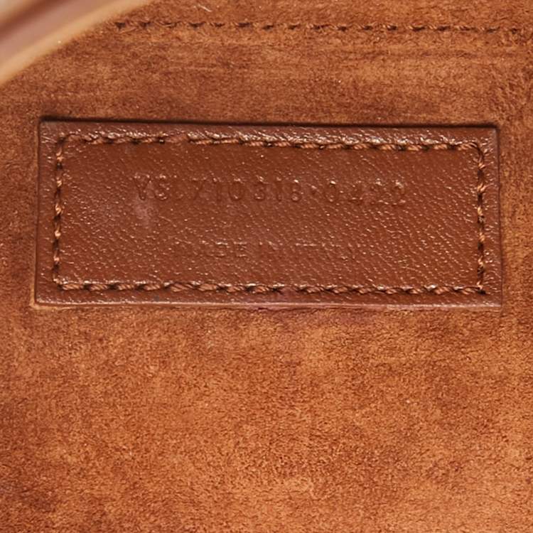 Pre Owned Saint Laurent Tan Leather Mini LE 5 À 7 Bag