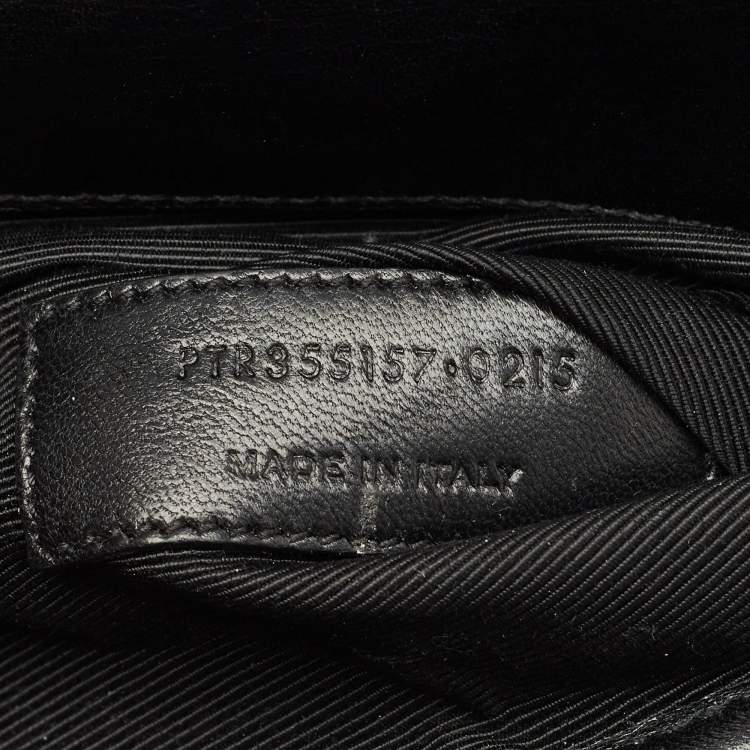 Pre Owned Saint Laurent Black Leather Small Moujik Top Handle Bag
