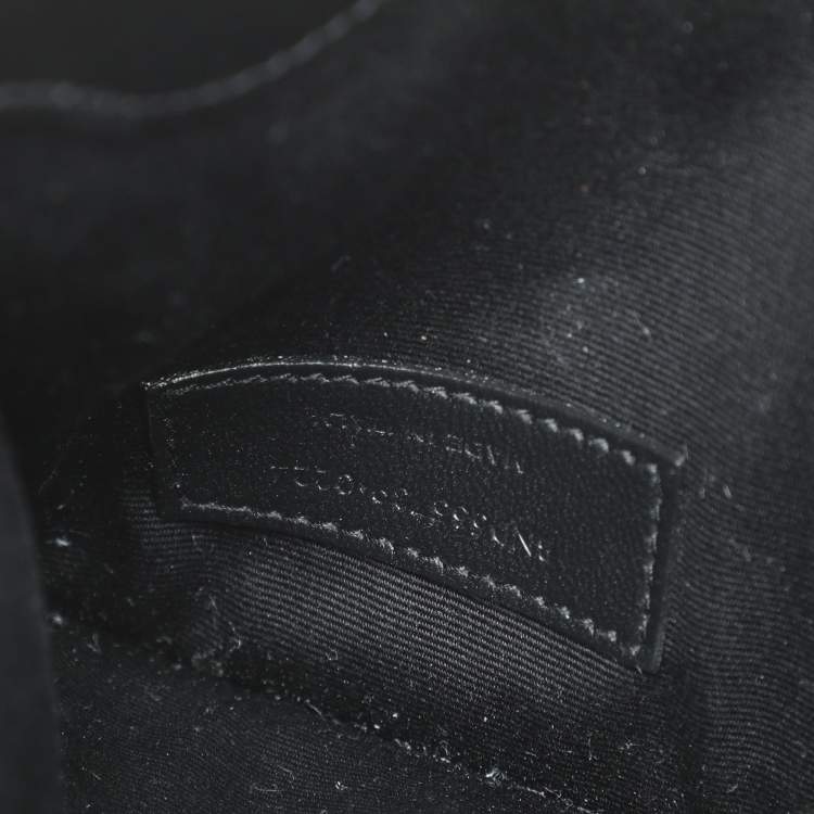 Pre Owned Saint Laurent Black Leather Uptown Pouch