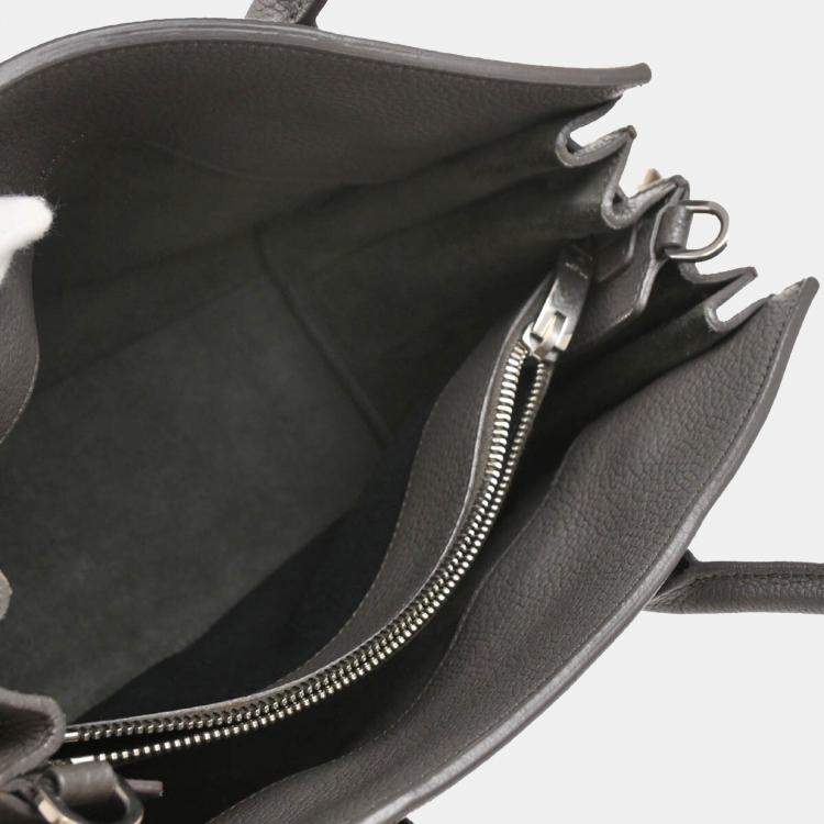 Pre Owned Saint Laurent Paris Sac de Jour Gray Calfskin Leather Tote Bag