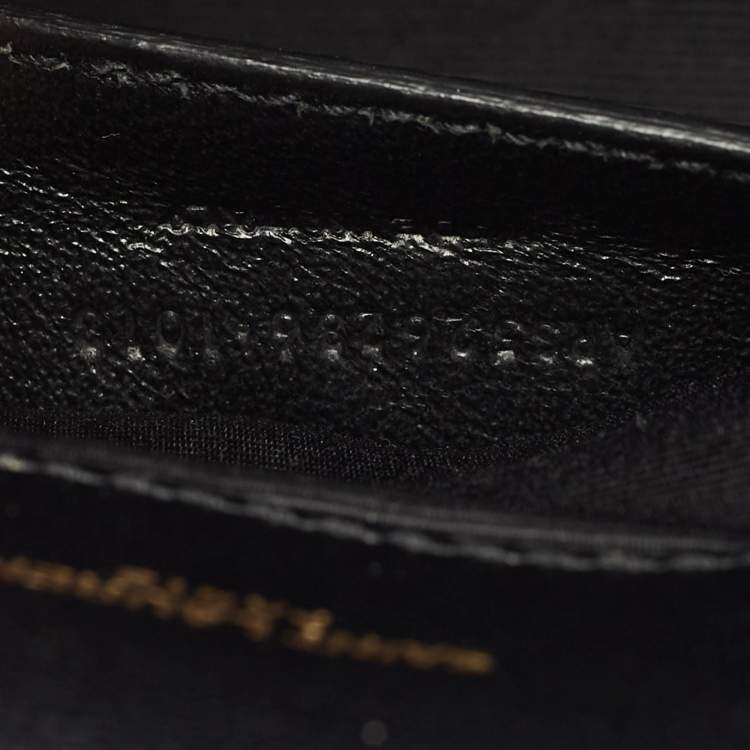 مملوكة مسبقًا Saint Laurent Black Mixed Quilted Leather Small Envelope Flap Shoulder Bag