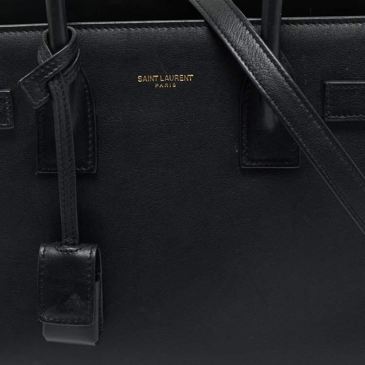 Pre Owned Saint Laurent Black Leather Baby Classic Sac De Jour Tote