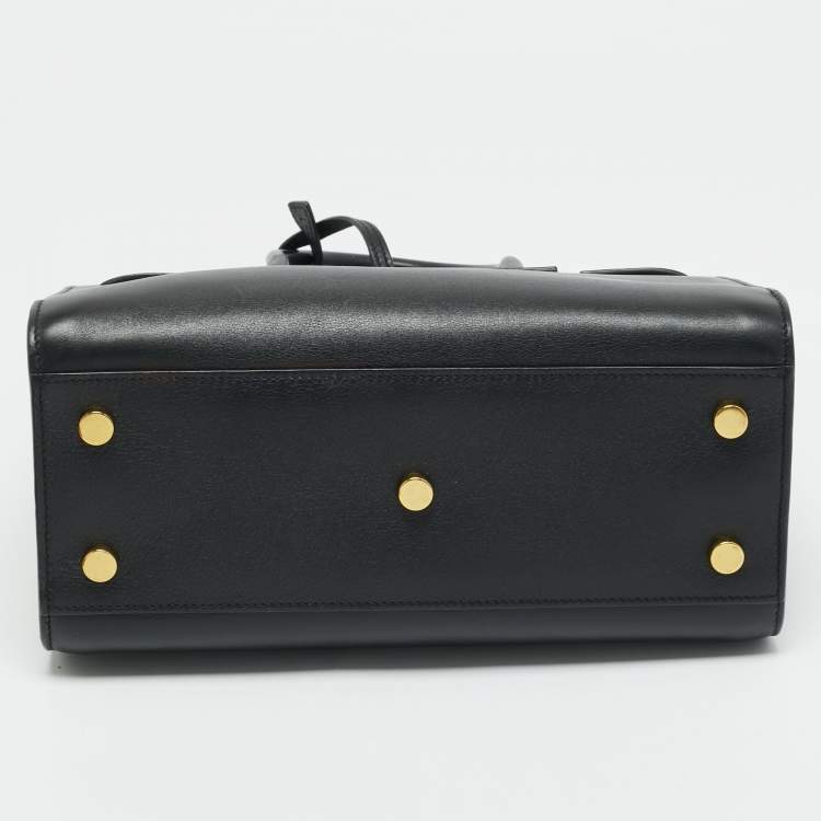 Pre Owned Saint Laurent Black Leather Baby Classic Sac De Jour Tote