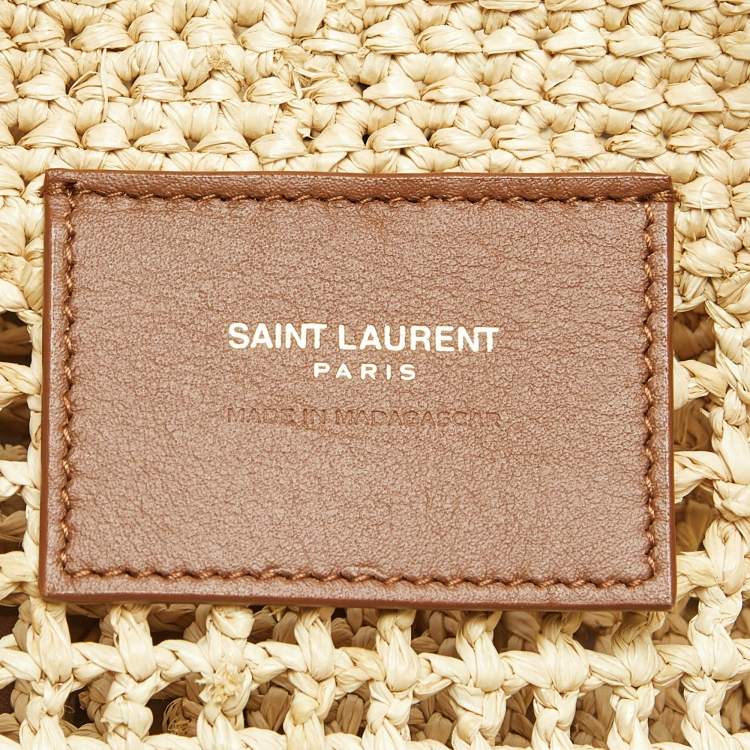 مملوكة مسبقًا Saint Laurent Natural Raffia Maxi Icare Shopping Tote