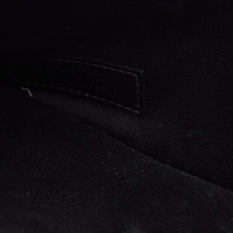 مملوكة مسبقًا Saint Laurent Burgundy Croc Embossed Leather Medium Uptown Clutch
