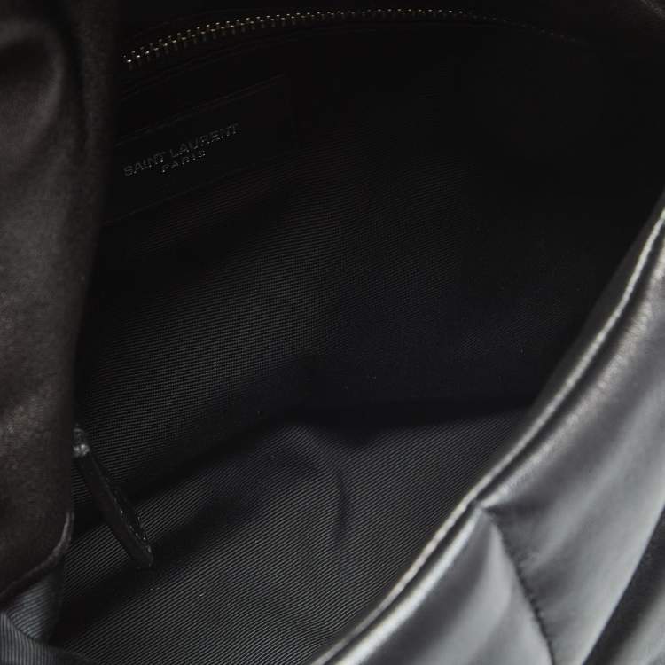 Pre Owned Saint Laurent Black Quilted Leather Small Loulou Puffer Shoulder Bag
