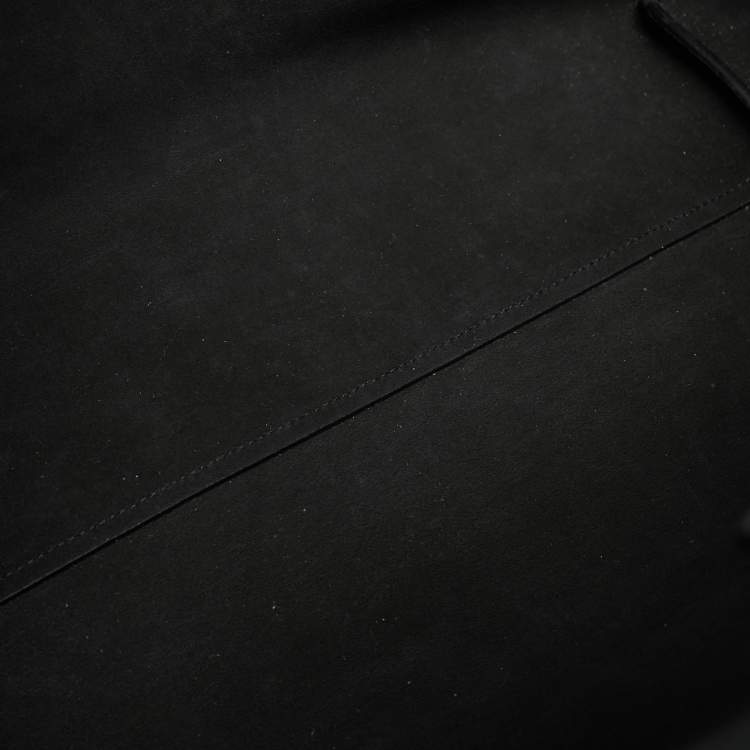 Pre Owned Saint Laurent Black Leather Large East West Shopper Tote