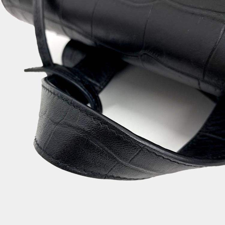 Pre Owned Saint Laurent Paris Black Leather Sac De Jour Supple Backpack