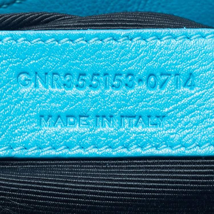 Pre Owned Saint Laurent Blue Leather Small Classic Sac De Jour Tote