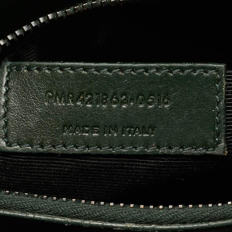 Pre Owned Saint Laurent Dark Green Leather Baby Classic Sac De Jour Tote