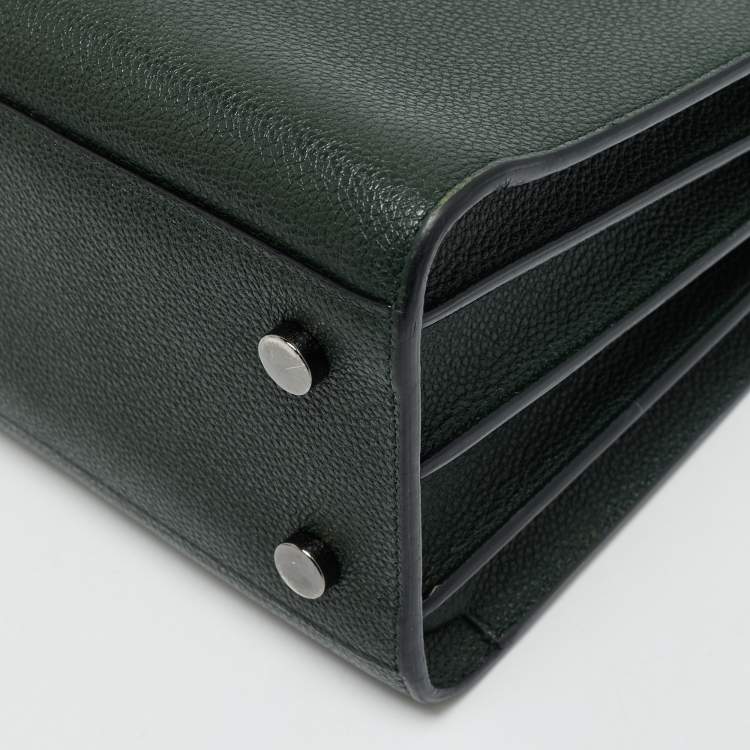 Pre Owned Saint Laurent Dark Green Leather Baby Classic Sac De Jour Tote
