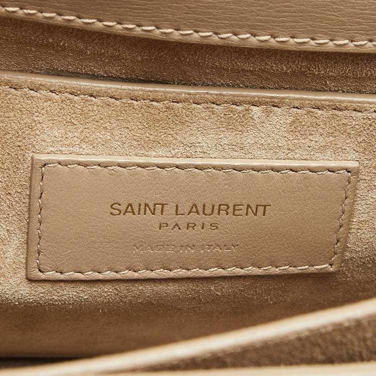 Pre Owned Saint Laurent Beige Leather Medium Sunset Shoulder Bag