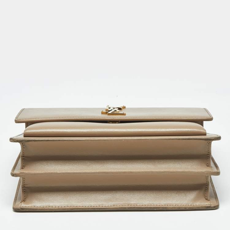 Pre Owned Saint Laurent Beige Leather Medium Sunset Shoulder Bag
