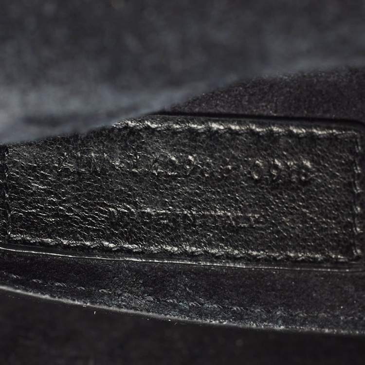 مملوكة مسبقًا Saint Laurent Black Croc Embossed Patent Leather Medium Sunset Shoulder Bag