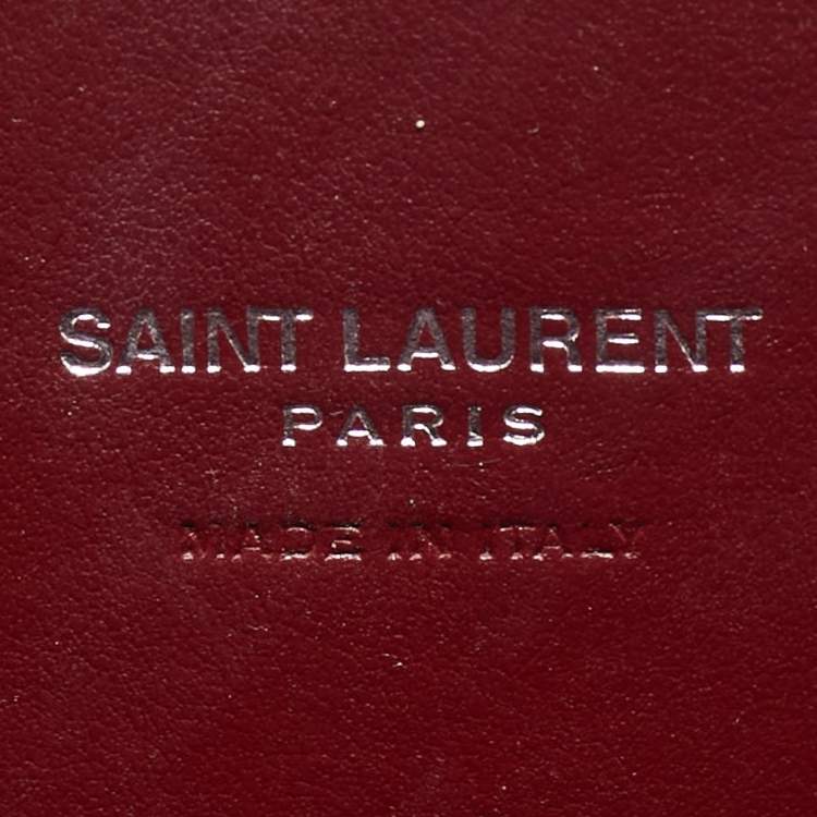 مملوكة مسبقًا Saint Laurent Red Croc Embossed Leather Nano Classic Sac De Jour Tote