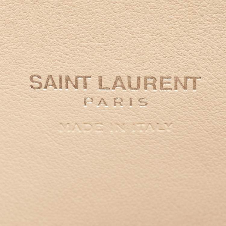 Pre Owned Saint Laurent Beige Leather Nano Classic Sac De Jour Tote
