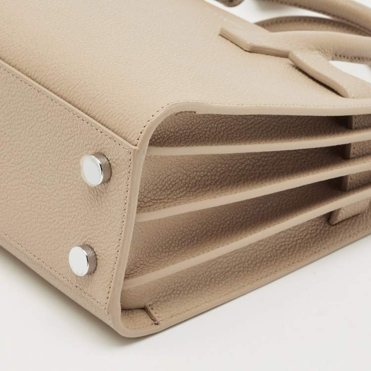 Pre Owned Saint Laurent Beige Leather Nano Classic Sac De Jour Tote