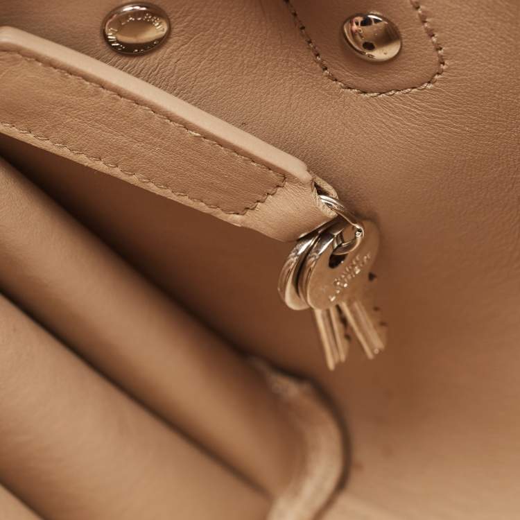 Pre Owned Saint Laurent Beige Leather Nano Classic Sac De Jour Tote