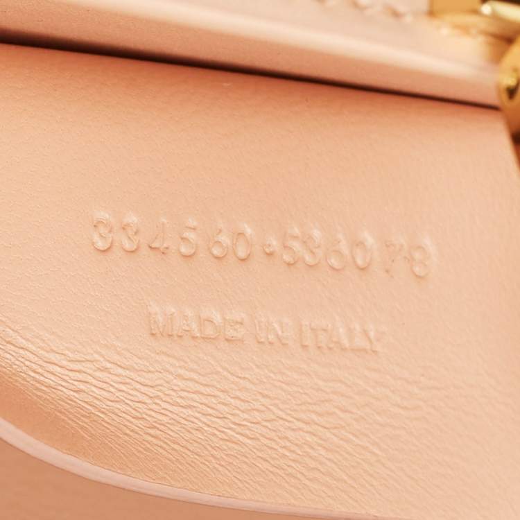 Pre Owned Saint Laurent Peach Leather Box Clutch
