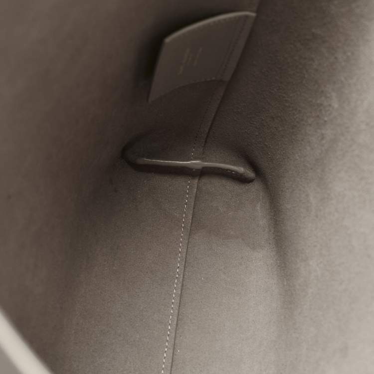 Pre Owned Saint Laurent Grey Leather Toy Shopper Tote