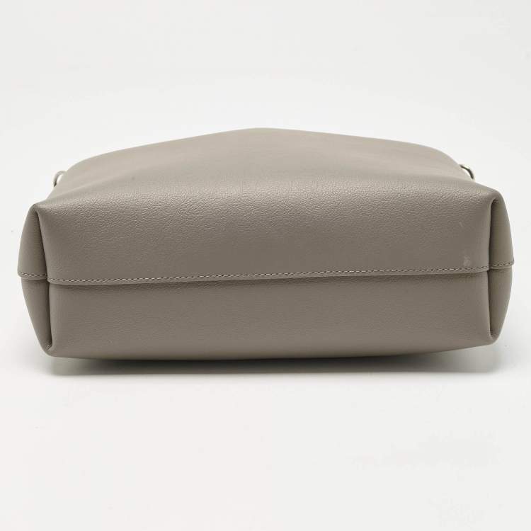 Pre Owned Saint Laurent Grey Leather Toy Shopper Tote