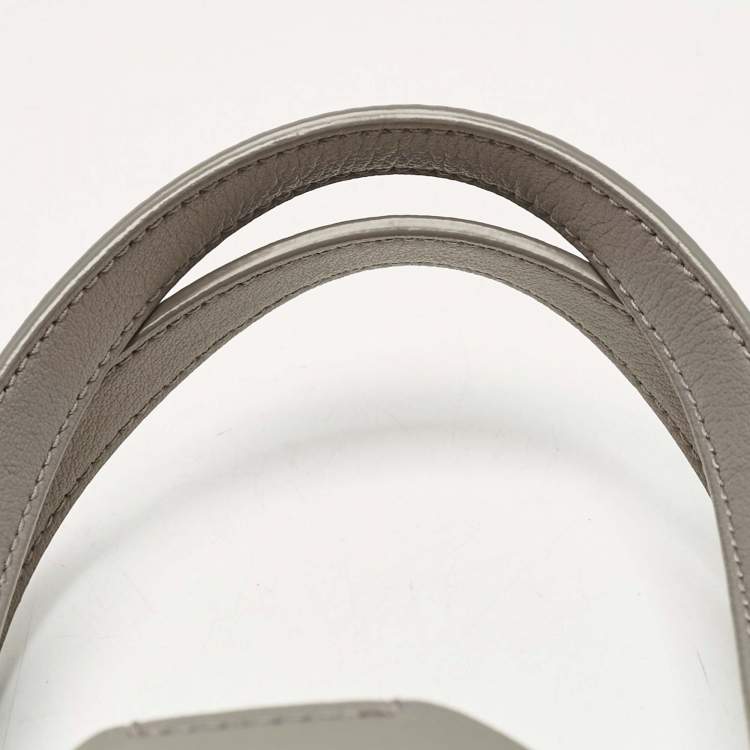 Pre Owned Saint Laurent Grey Leather Toy Shopper Tote