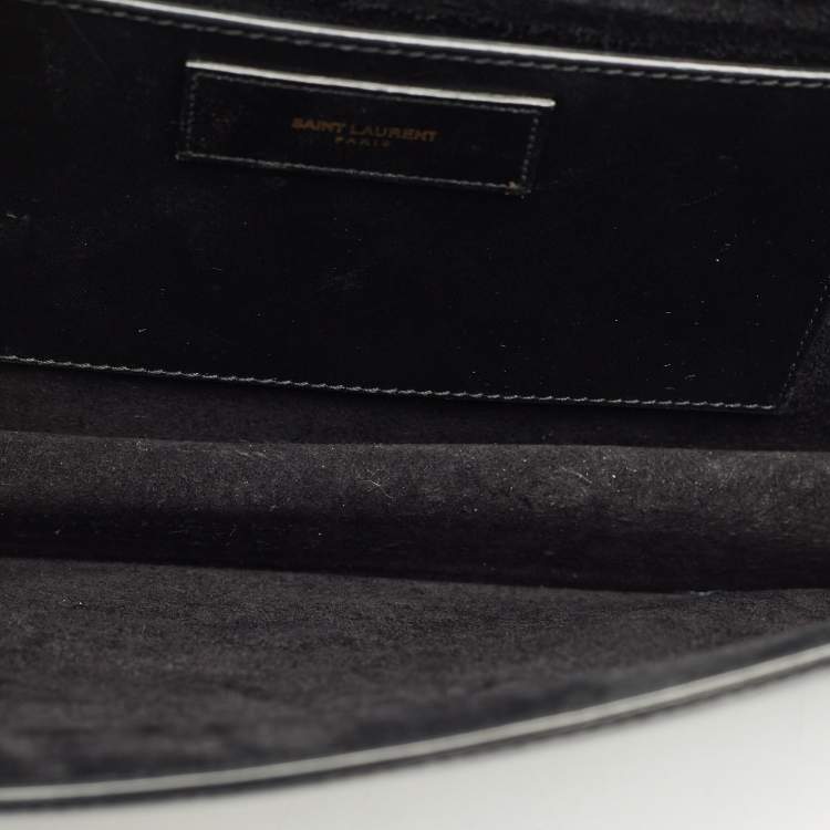 Pre Owned Saint Laurent Black/Gold Leather Medium Betty Shoulder Bag