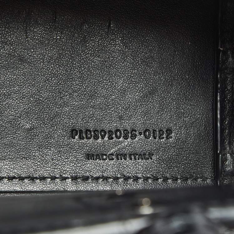 Pre Owned Saint Laurent Black Croc Embossed Leather Nano Classic Sac De Jour Tote