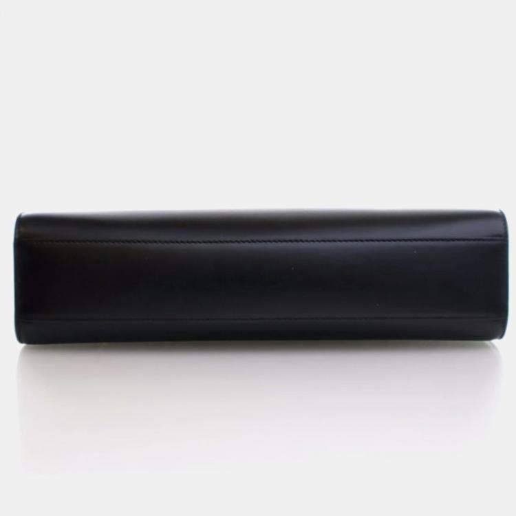 Pre Owned Saint Laurent Manhattan Medium Black Calfskin Shoulder Bag