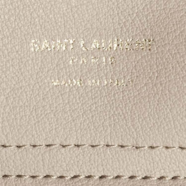 Pre Owned Saint Laurent Beige Leather Shopper Tote