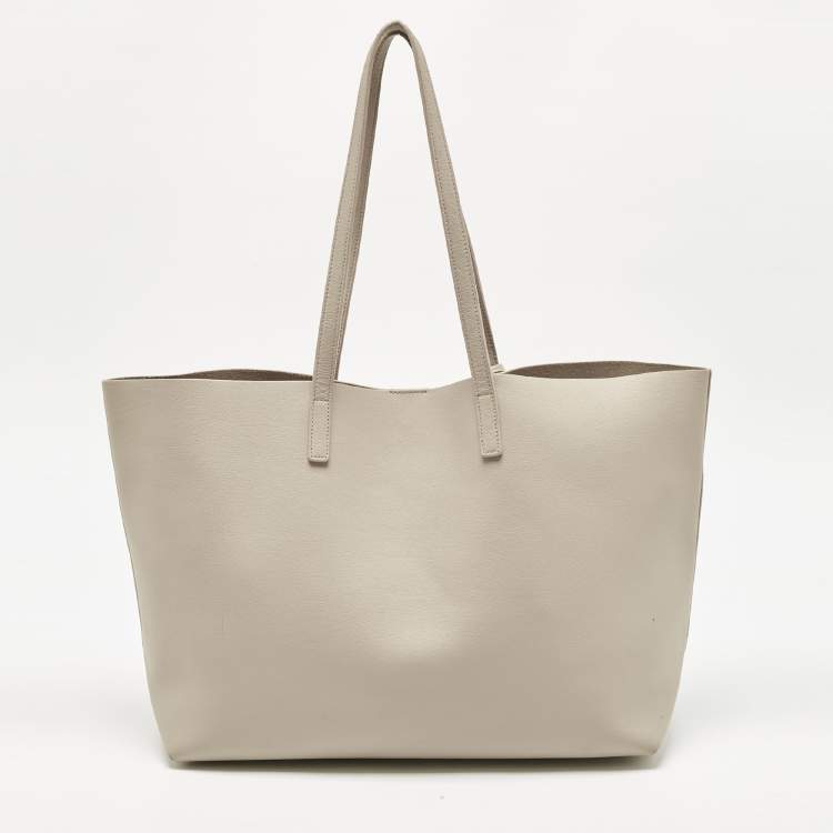 Pre Owned Saint Laurent Beige Leather Shopper Tote