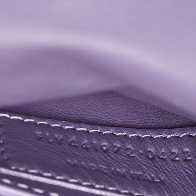 Pre Owned Saint Laurent Purple Python Small Sunset Chain Shoulder Bag