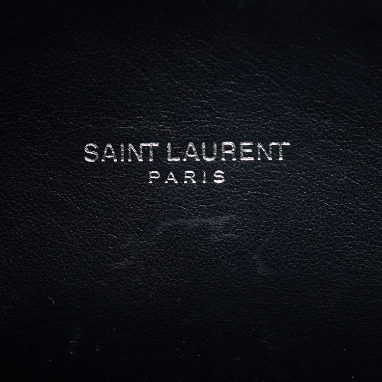 Pre Owned Saint Laurent Black Croc Embossed Leather Baby Classic Sac De Jour Tote